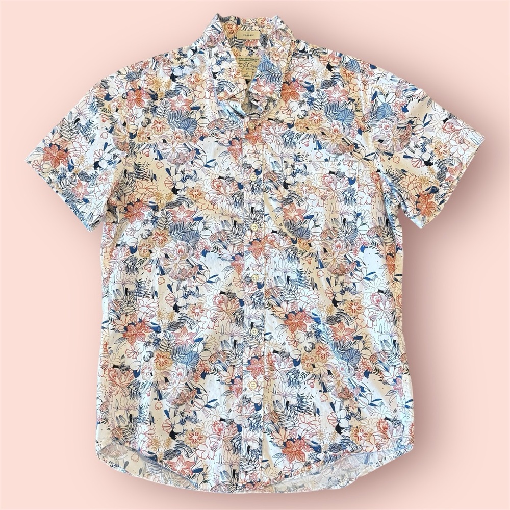 J. Crew Multicolor Floral Button Down Shirt
